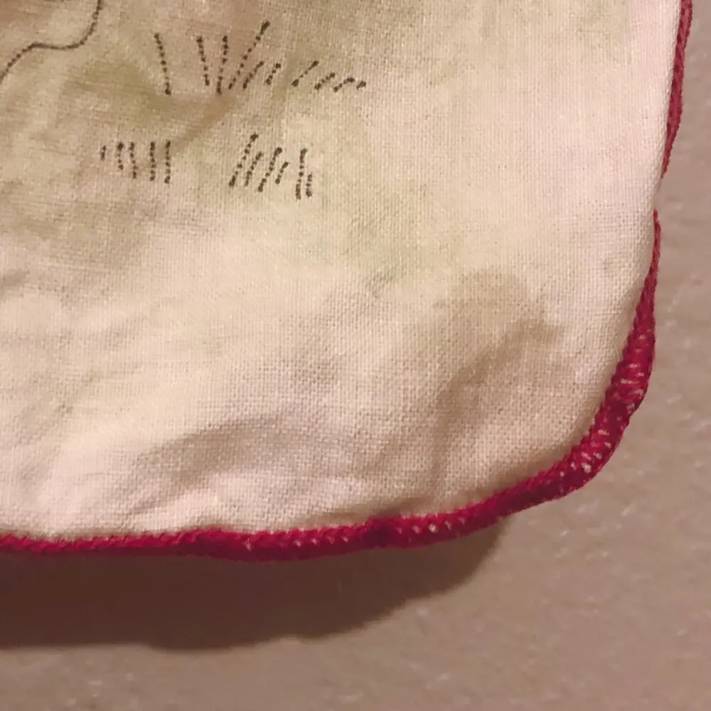 Vintage Oh Darn It Gunny Sack Storage Bag